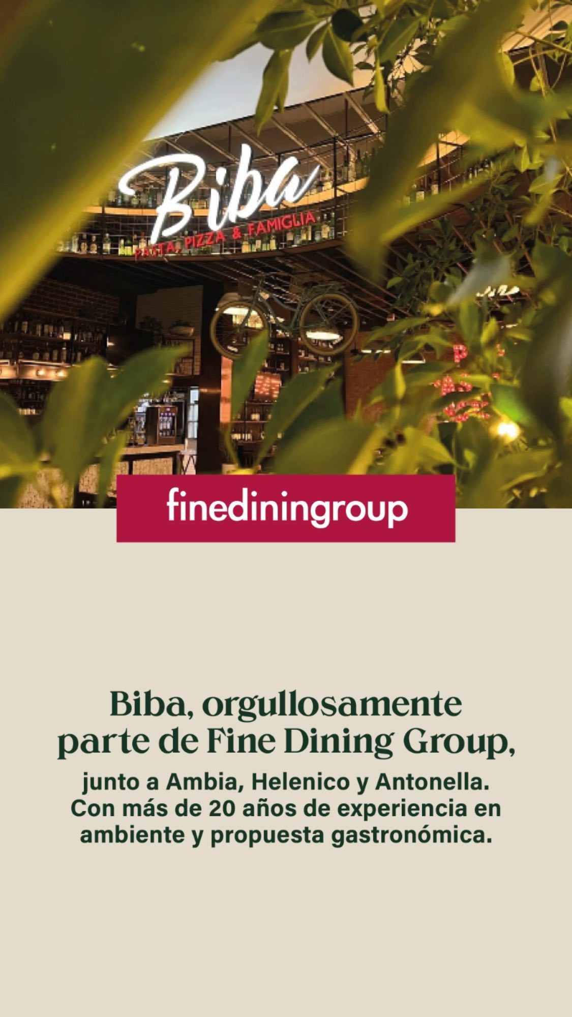 Biba · Fine Dining Group